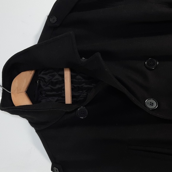 PEAK SEASON BLACK PEA COAT SZ XL. - Picture 10 of 11